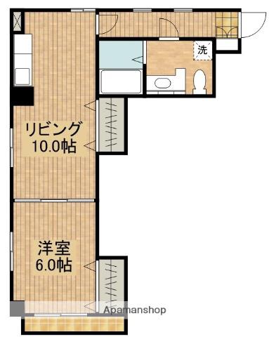 KRONE(1LDK/2階)の間取り写真