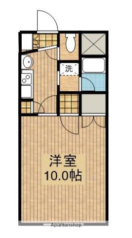 サルヴァトーレ清水(1K/1階)の間取り写真