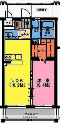 エスプリ(1LDK/5階)の間取り写真