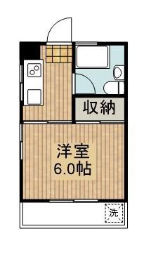 ベルヴィーユ大淀(1K/5階)の間取り写真