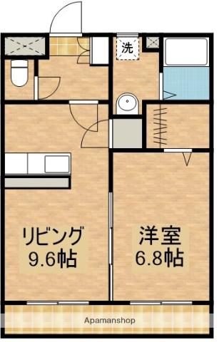 ピーチフローレ6TH(1LDK/1階)の間取り写真