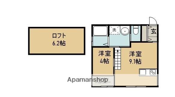 アヴァンツァーレ(1LDK/2階)の間取り写真