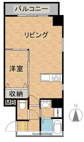 THE REGENCY 船塚(1LDK/5階)の間取り写真