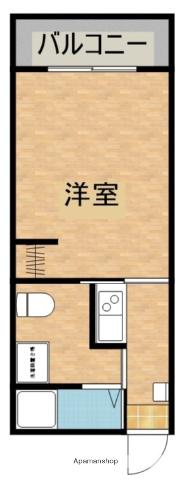 静コーポ(1K/3階)の間取り写真