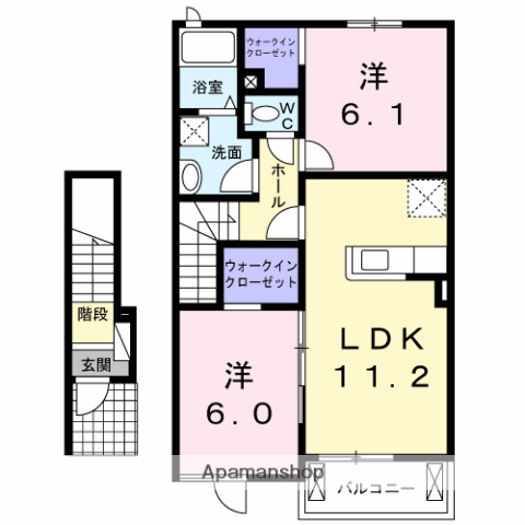 エストレージャ(2LDK/2階)の間取り写真