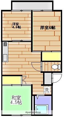 マガタコーポ草葉Ⅲ(3DK/2階)の間取り写真