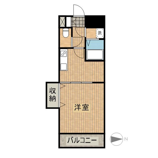 コスモマンション戸高(1DK/2階)の間取り写真