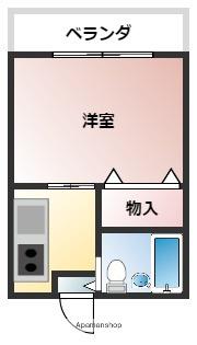 赤木コーポ(1K/3階)の間取り写真