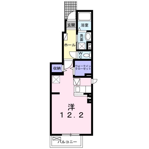 テヤン コンフォート(ワンルーム/1階)の間取り写真