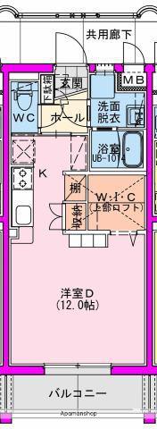 吉村町大町YMマンション(ワンルーム/1階)の間取り写真