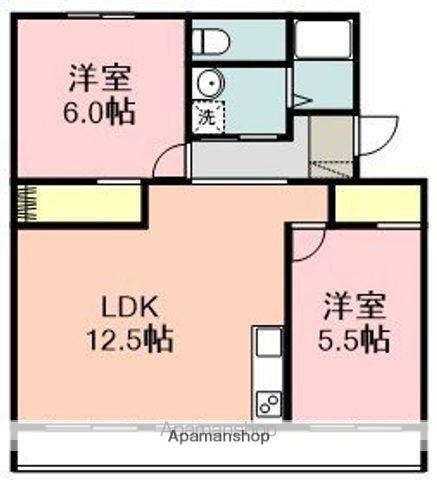 第二中村マンション(2LDK/3階)の間取り写真