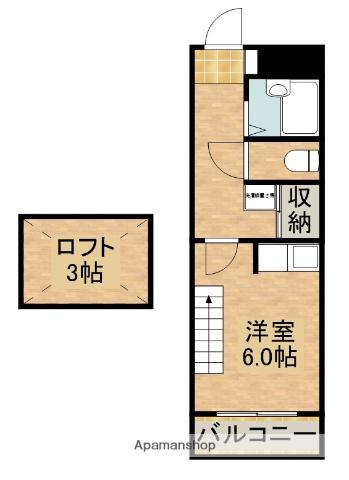 パレス吉村(1K/2階)の間取り写真