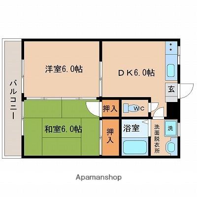 GTコーポ(2DK/2階)の間取り写真