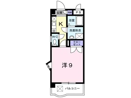 カルム・アビタシオン(1K/1階)の間取り写真