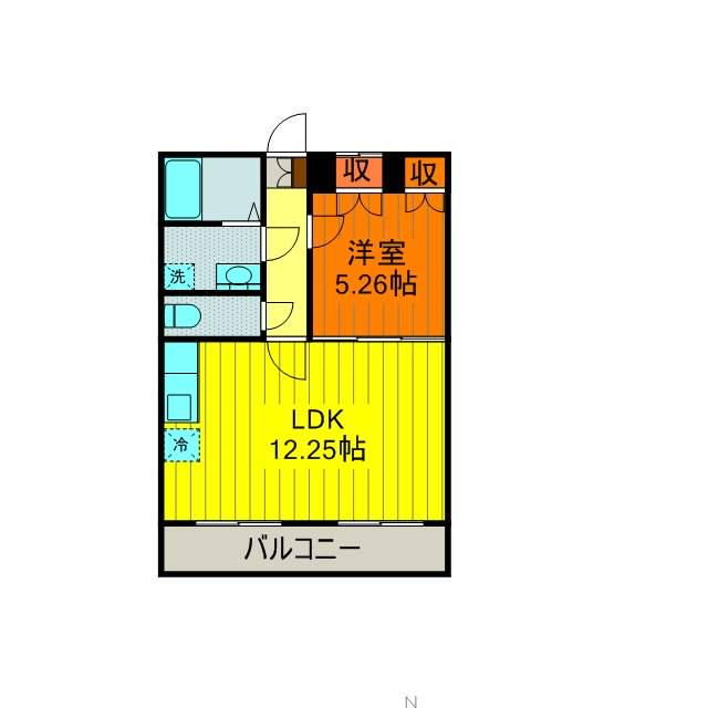 リバティコーポ(1LDK/2階)の間取り写真