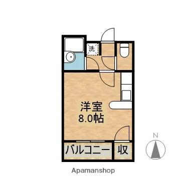 レ フィーユキャトル城ヶ崎(ワンルーム/4階)の間取り写真