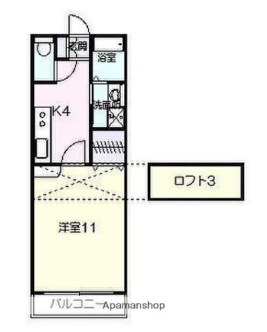 パルケ エスパーニャ(1K/2階)の間取り写真