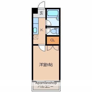 第7三重野ビル(1K/4階)の間取り写真