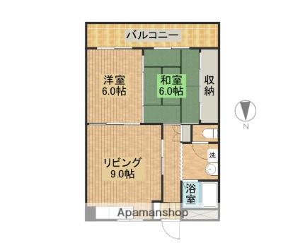 ゆとり92(2DK/3階)の間取り写真