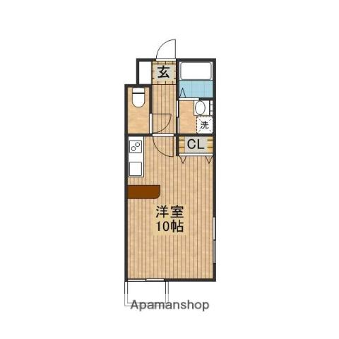 ルート宮崎(ワンルーム/3階)の間取り写真