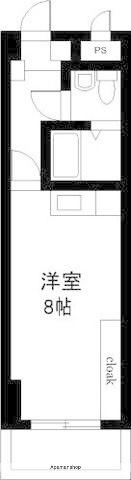 リバータウン原町(ワンルーム/4階)の間取り写真