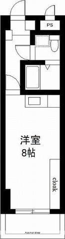 リバータウン原町(ワンルーム/4階)の間取り写真