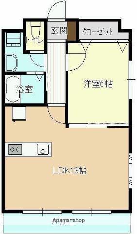 JFEELⅢ(1LDK/1階)の間取り写真