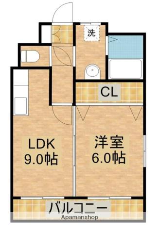 GARAGEⅢ(1LDK/3階)の間取り写真