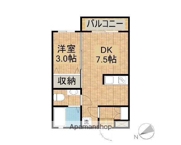 プルミエール(1DK/1階)の間取り写真