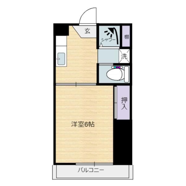 青葉MMKビル(1K/4階)の間取り写真