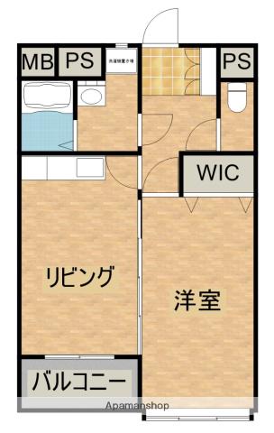 清水町MAマンション(1LDK/2階)の間取り写真