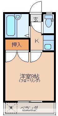 エクセルメゾン(1K/1階)の間取り写真