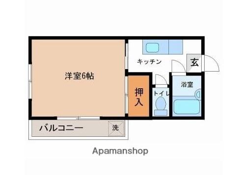 エレメント神宮東Ⅰ(1K/4階)の間取り写真