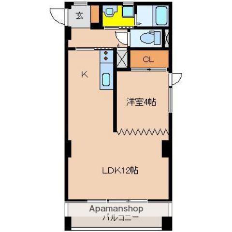 フォレストカーサ(1LDK/2階)の間取り写真