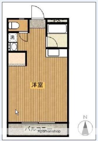 サンケイマンション南(ワンルーム/4階)の間取り写真