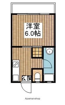 京塚コーポ(1K/2階)の間取り写真