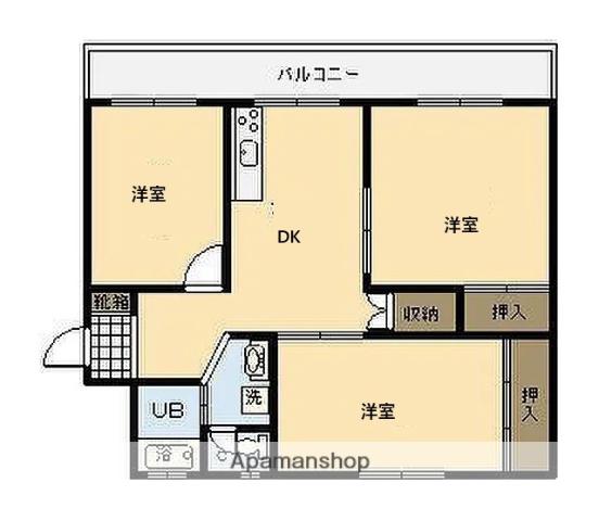 クレシェンテ恒久(3DK/2階)の間取り写真