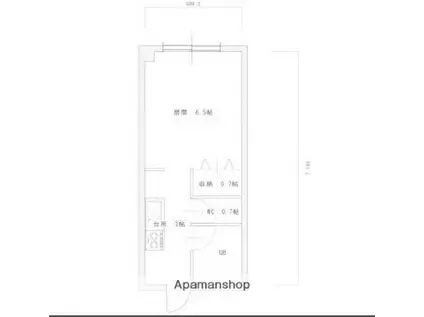 MOANA LEA末広 (1K/4階)の間取り写真