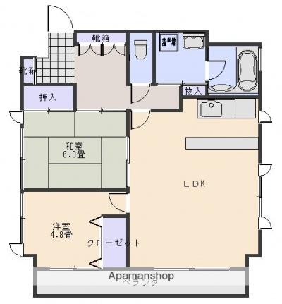 STM-1(2LDK/4階)の間取り写真
