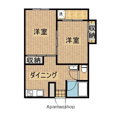 メゾン東大和(2K/1階)の間取り写真