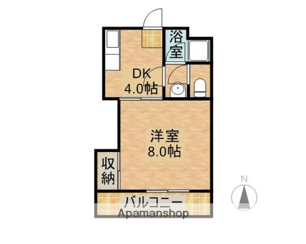 レジデンス601(1K/1階)の間取り写真