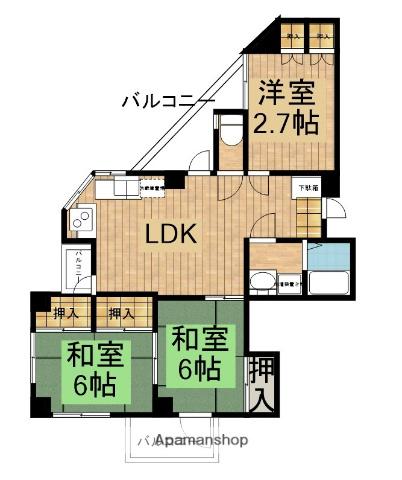 メゾンサカイⅡ(3LDK/2階)の間取り写真