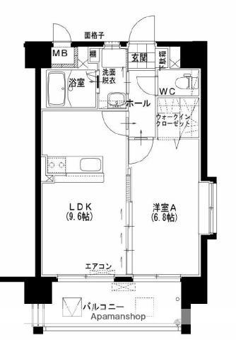 ヴィスコンティ(1LDK/3階)の間取り写真