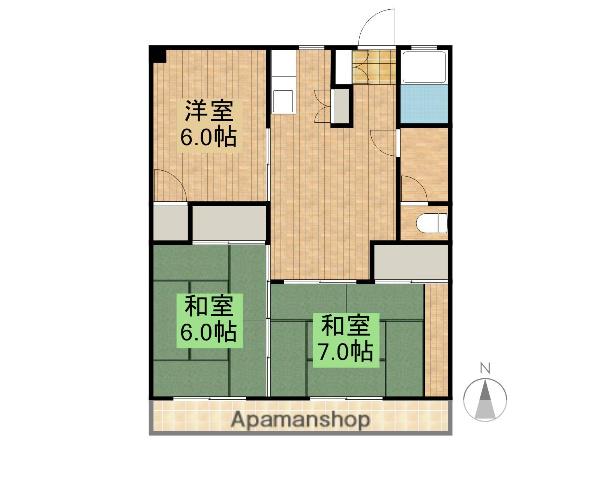 藤澤コーポ(3DK/3階)の間取り写真