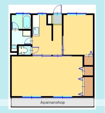 落合ビル(2K/3階)の間取り写真