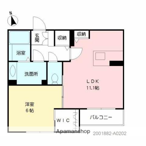 グランド神宮ヒルズ(1LDK/2階)の間取り写真