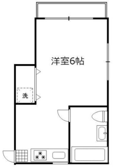 3106APT(ワンルーム/3階)の間取り写真