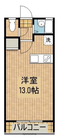 マリーンハイツ和田山(ワンルーム/1階)の間取り写真