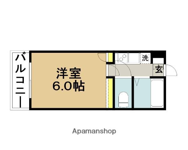 ベルヴィーユ清武(1K/3階)の間取り写真