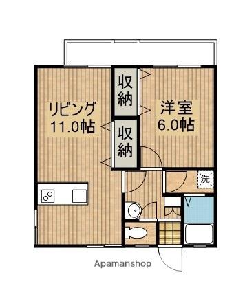 ヴェレッザ一の宮(1LDK/1階)の間取り写真